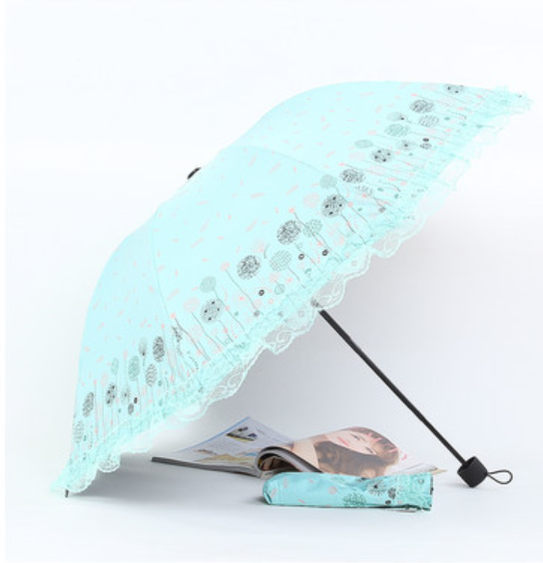 Sombrilla Lolita de princesa con protección solar y volantes de encaje - varios colores y modelos