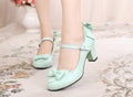 Zapatos Lolita kawaii de punta redonda - Blanco y Beige, varios modelos