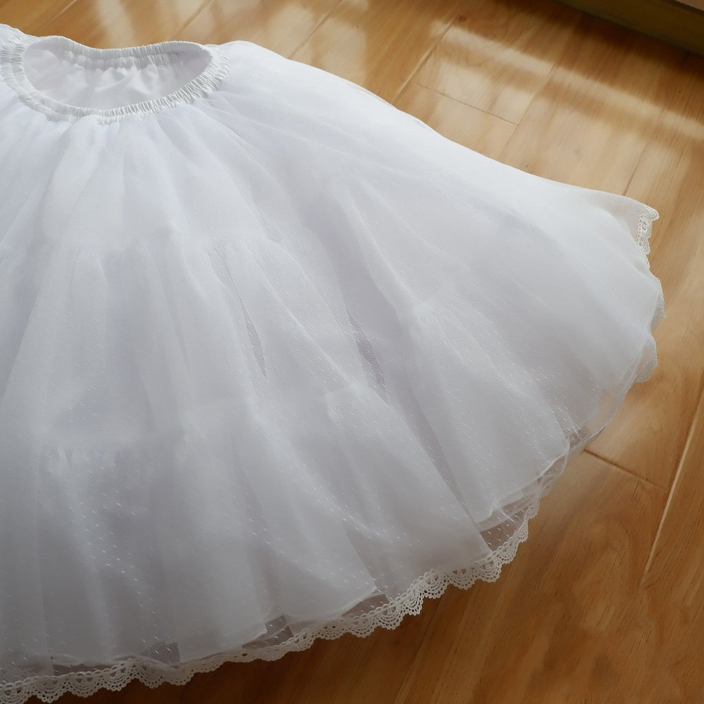 Enagua Lolita evasé de 5 capas y 60 metros de tejido, 55 cm (21,7 pulgadas) - Blanco, varios modelos