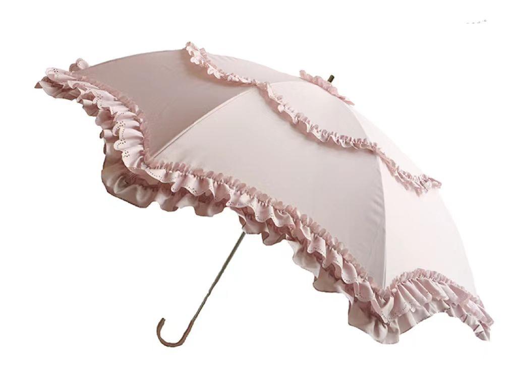Sombrilla Lolita clásica plegable en dos partes para uso diario - varios colores y modelos