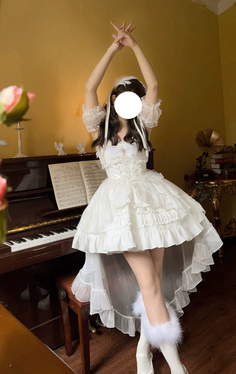 Rose Tale - Vestido JSK Lolita dulce de jacquard con caída de ensue?o - varios colores y modelos