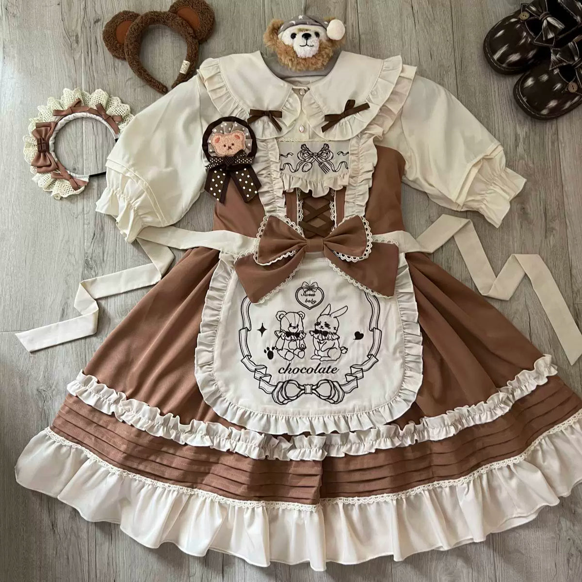 Sweet Layered Cake - Vestido JSK Lolita dulce con delantal desmontable - varios colores y modelos