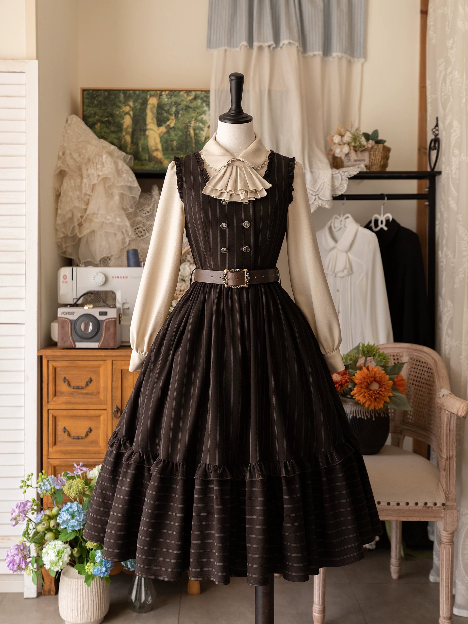 Little Manor - Vestido JSK Lolita clásico y blusa de manga larga - varios colores y modelos