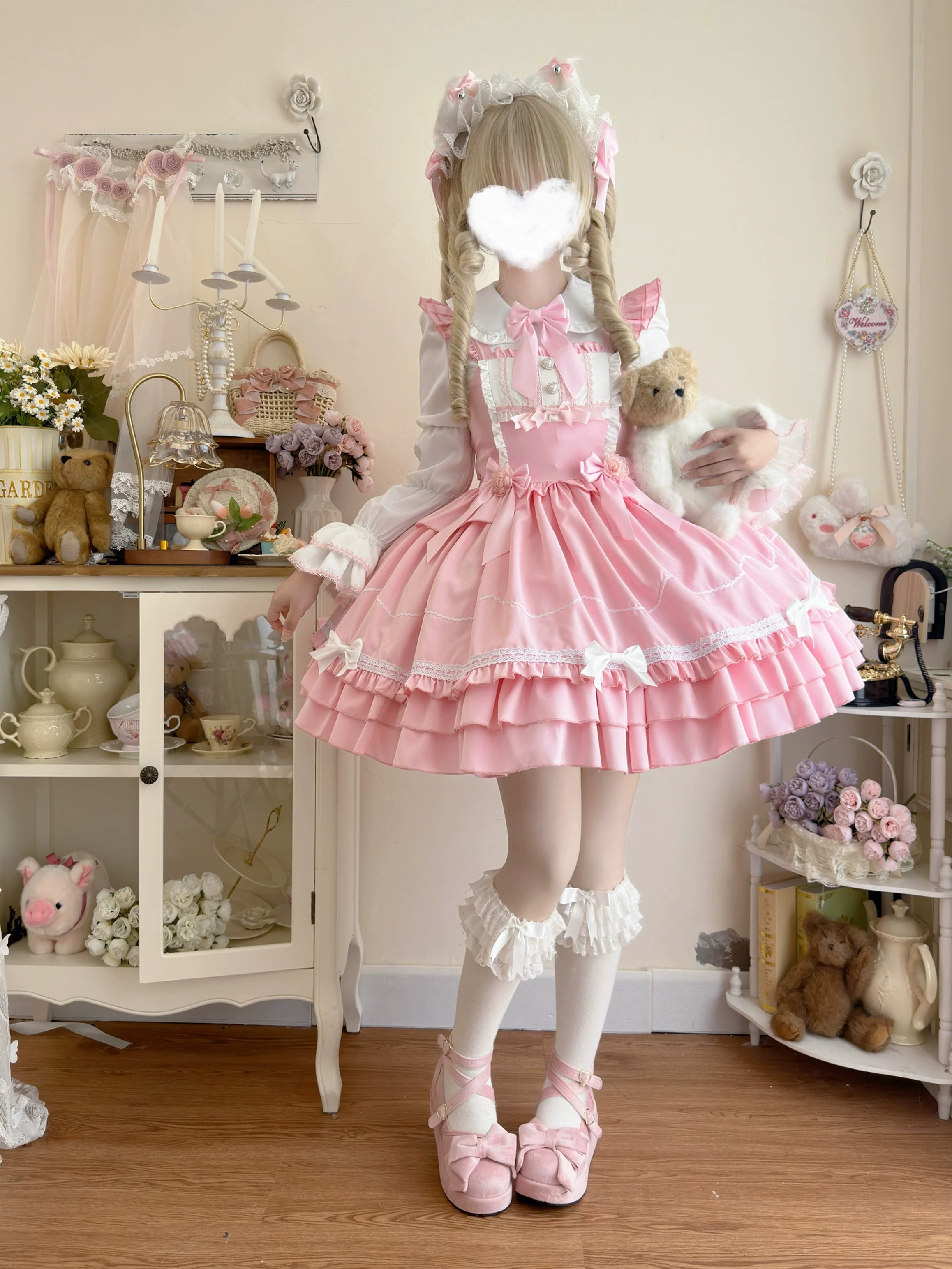 Paper Shell Cake - Vestido JSK Lolita dulce de verano con delicados lazos - varios colores y modelos