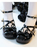 Baby Bunny - Zapatos Lolita dulces de tacón ancho con detalles de conejitos - Azul claro, varios modelos