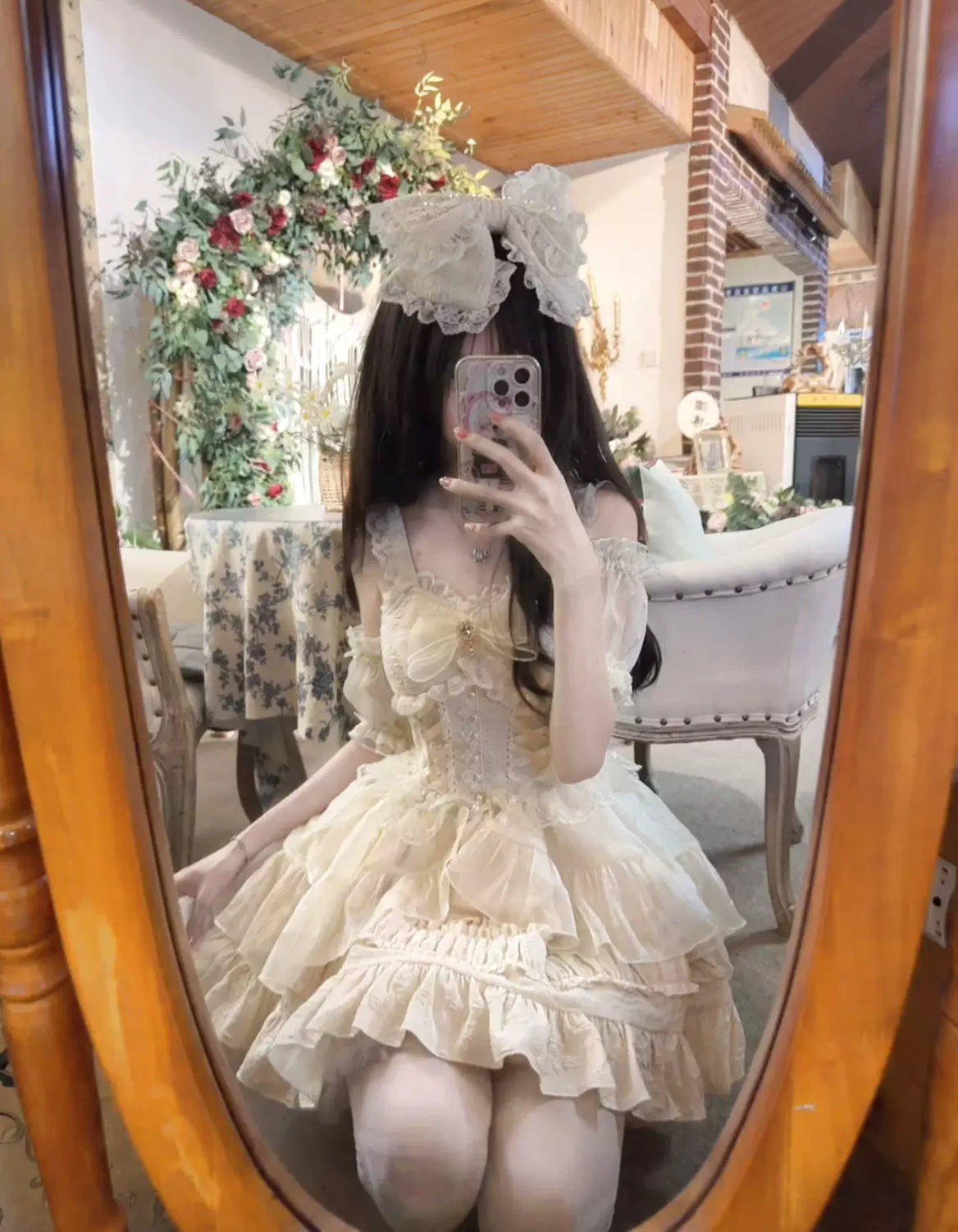 Rose Tale - Vestido JSK Lolita dulce de jacquard con caída de ensue?o - varios colores y modelos