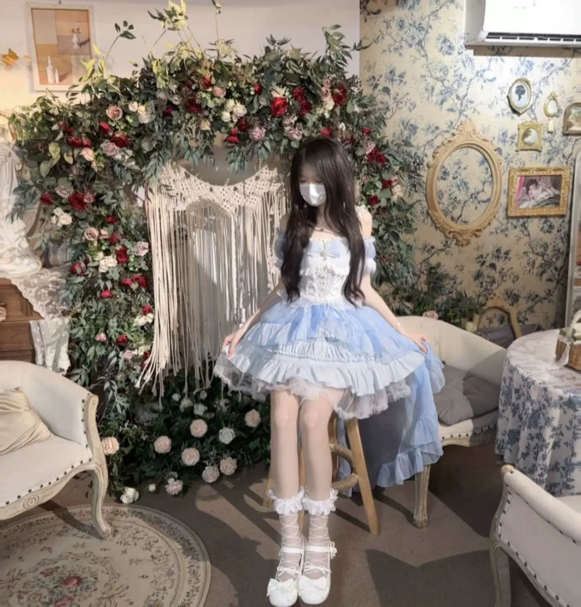 Rose Tale - Vestido JSK Lolita dulce de jacquard con caída de ensue?o - varios colores y modelos