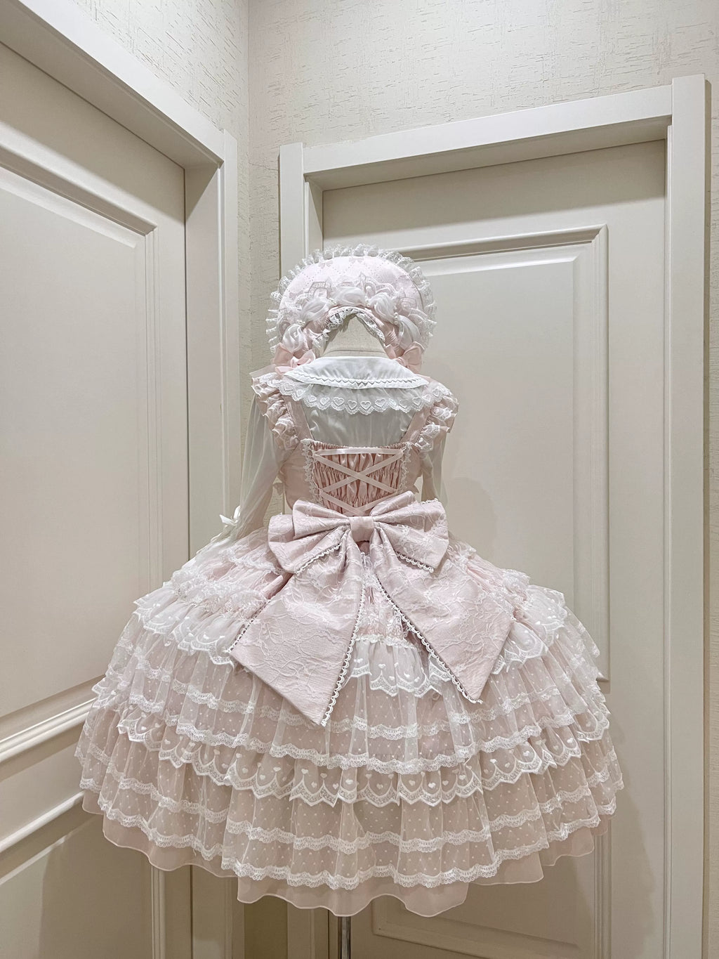 Dream Prelude - Conjunto de vestido JSK Lolita de princesa con encaje escalonado - varios colores y modelos