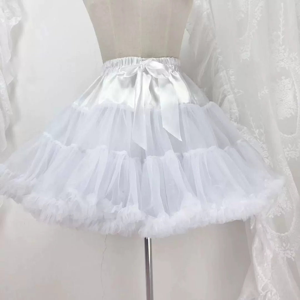 Enagua Lolita blanca muy voluminosa