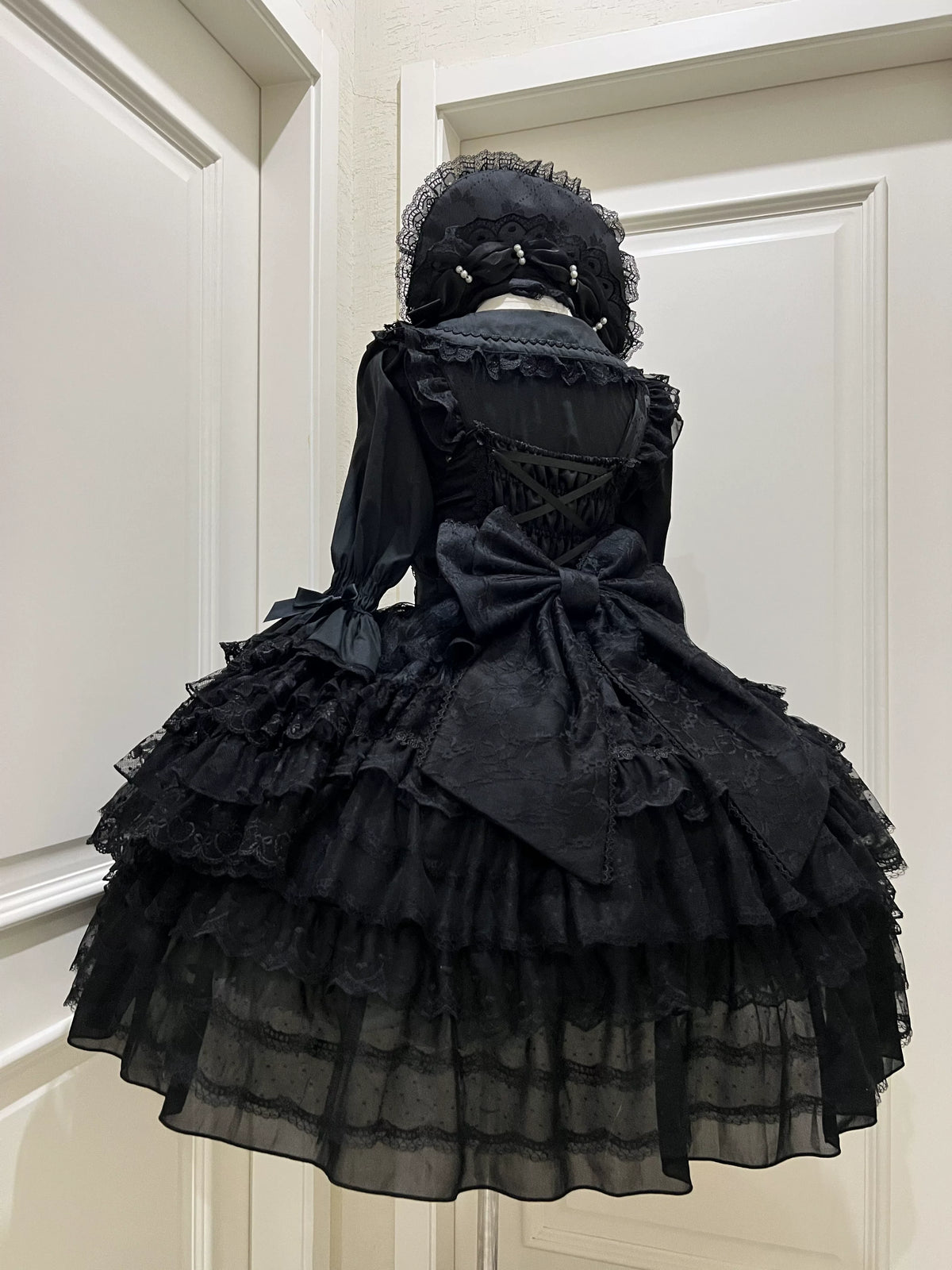 Dream Prelude - Conjunto de vestido JSK Lolita de princesa con encaje escalonado - varios colores y modelos