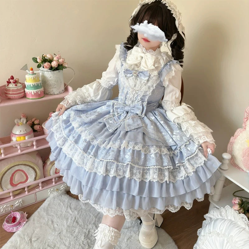 Love Feathered Bond - Vestido JSK Lolita dulce de novia y blusa con mangas hime - varios colores y modelos