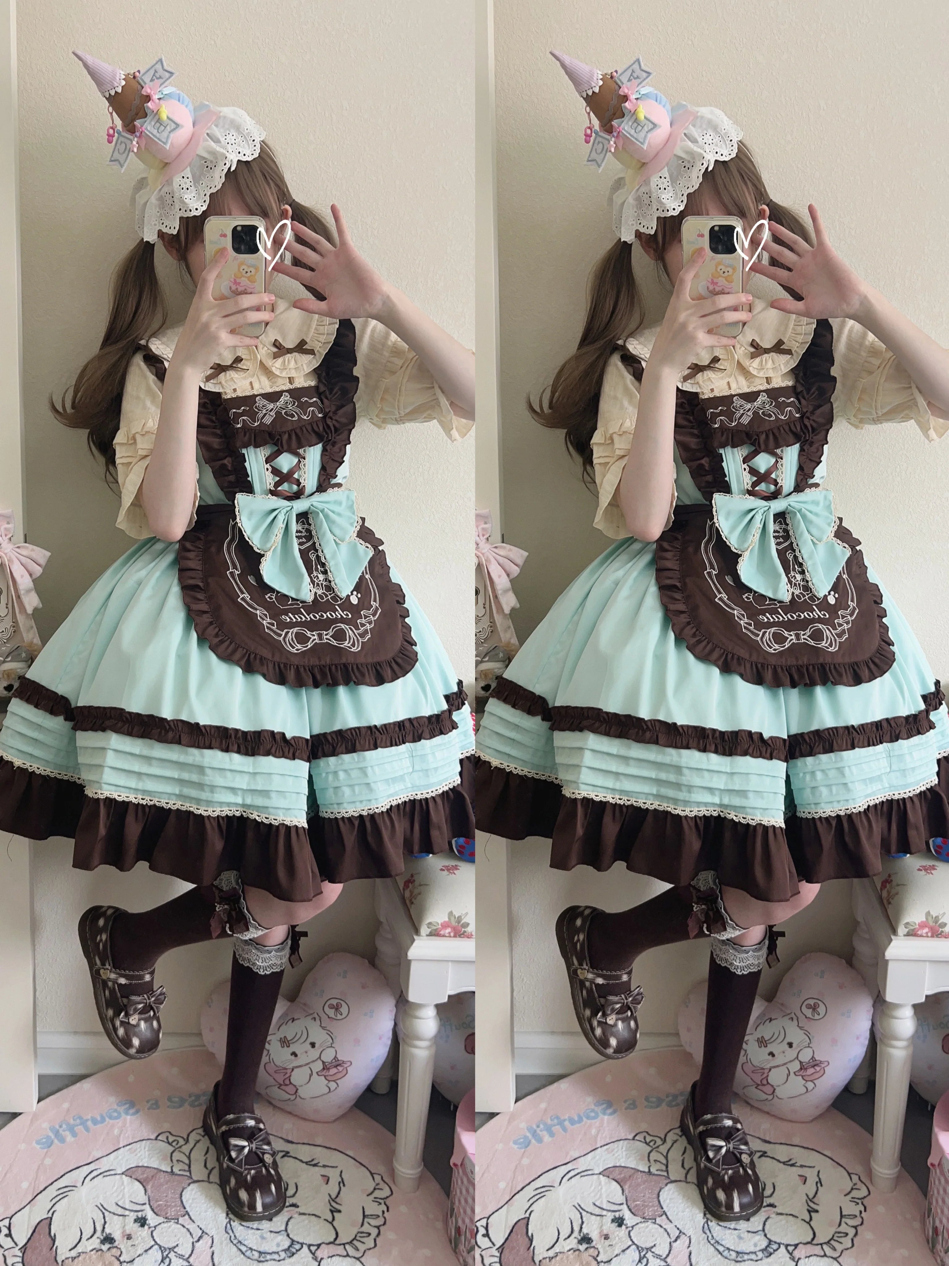 Sweet Layered Cake - Vestido JSK Lolita dulce con delantal desmontable - varios colores y modelos