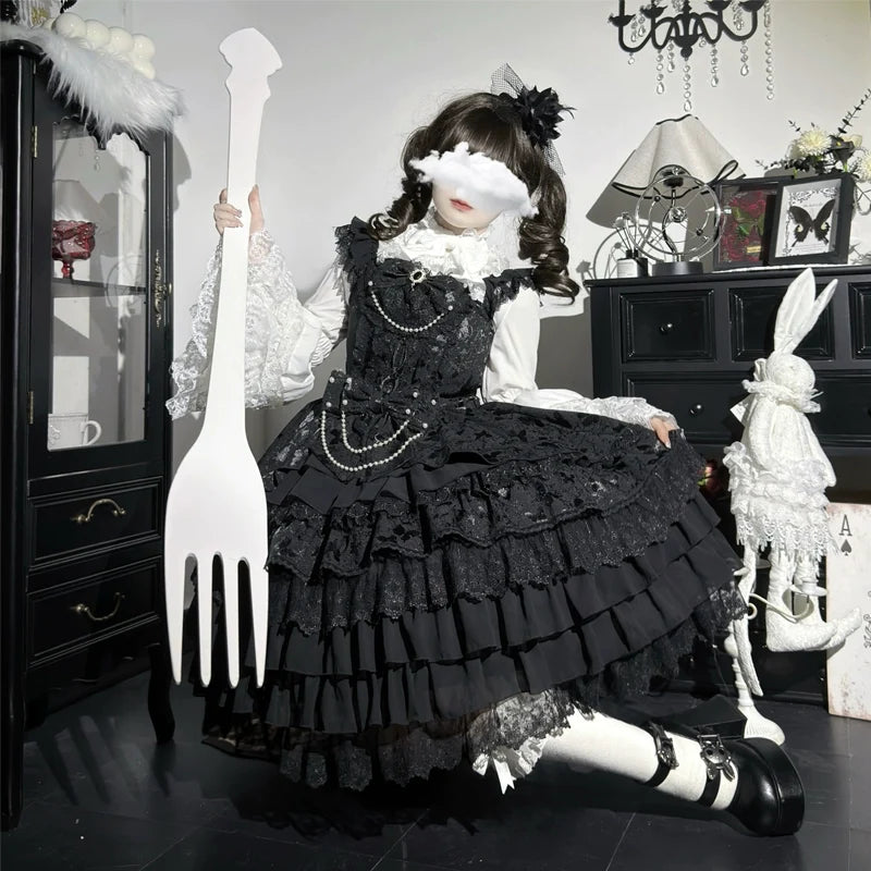 Love Feathered Bond - Vestido JSK Lolita dulce de novia y blusa con mangas hime - varios colores y modelos