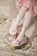 Jiujiu Lolita - Milky Puff - Zapatos Lolita dulces de punta redonda con cu?a peque?a - Rosa, varios modelos