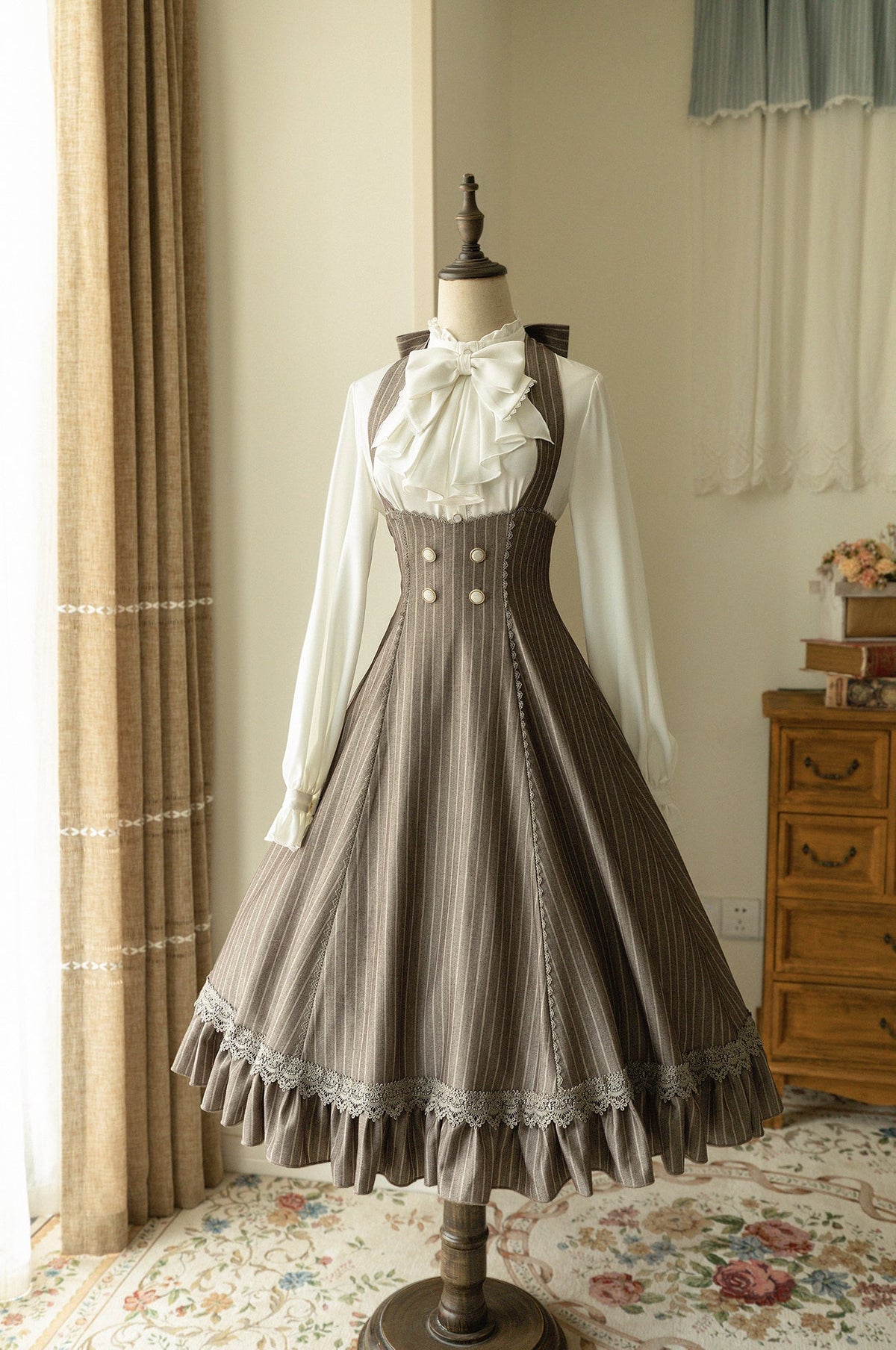 South of the Forest - Vestido JSK Lolita clásico vintage con cuello halter y blusa de estilo francés - varios colores y modelos