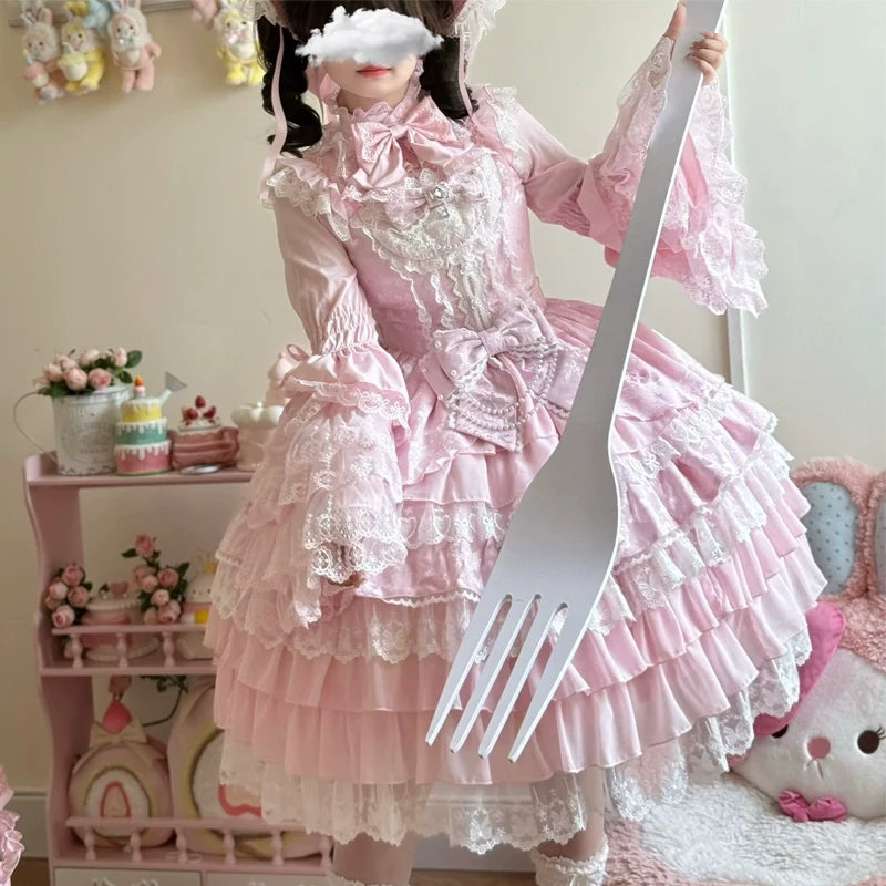 Love Feathered Bond - Vestido JSK Lolita dulce de novia y blusa con mangas hime - varios colores y modelos