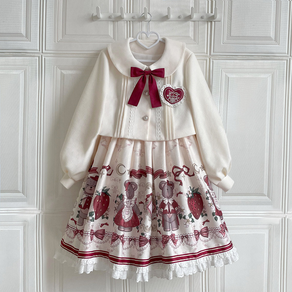 Conjunto invernal de vestido JSK Lolita y abrigo para Navidad y A?o Nuevo - varios colores y modelos