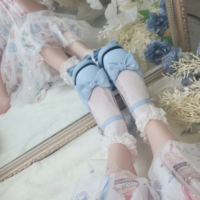 Zapatos Lolita kawaii planos con lazos - varios colores y modelos