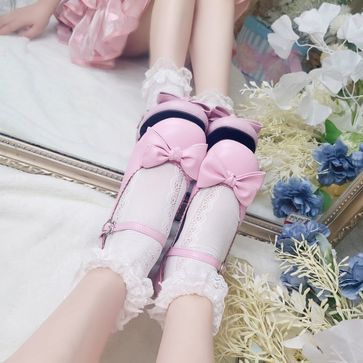Zapatos Lolita kawaii planos con lazos - varios colores y modelos