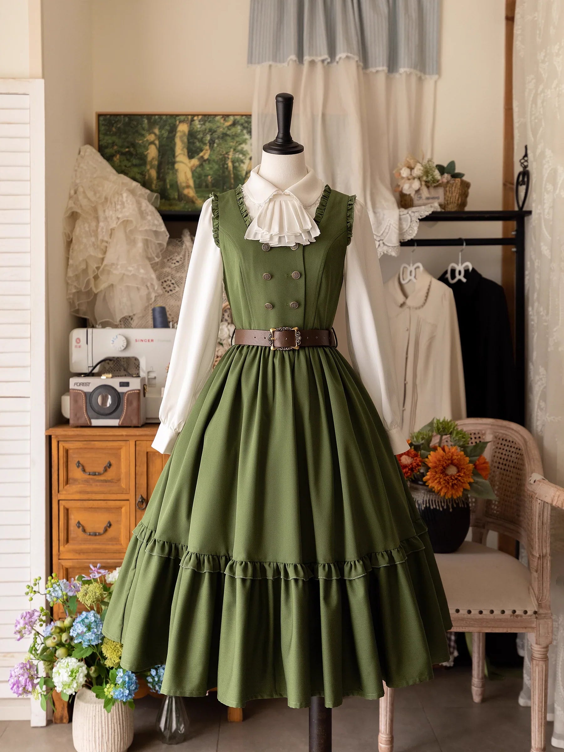 Little Manor - Vestido JSK Lolita clásico y blusa de manga larga - varios colores y modelos