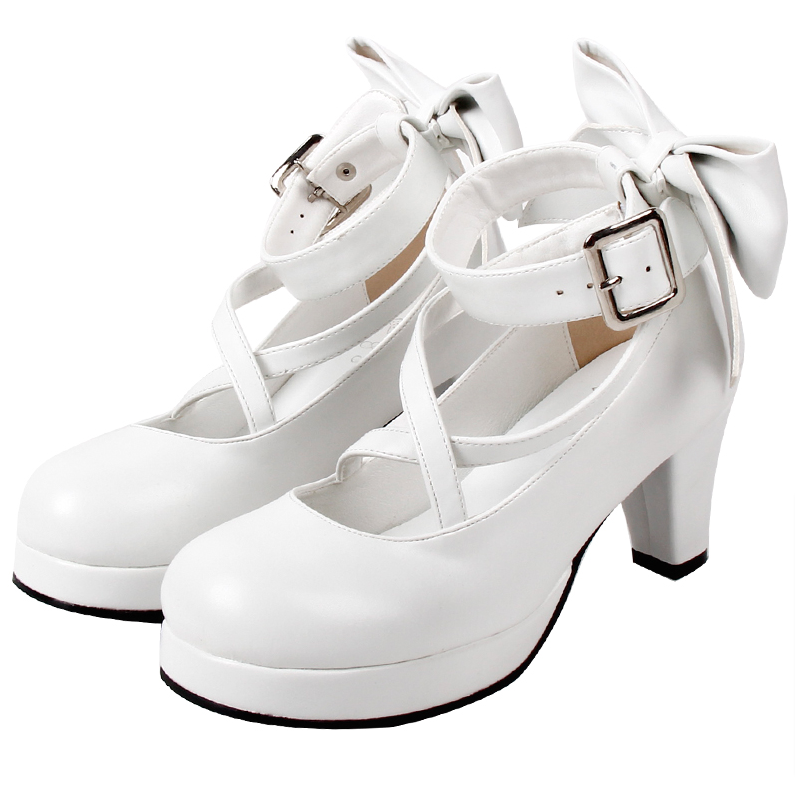 Angelic Imprint - Elegantes zapatos Lolita de princesa con lazos y tacón - varios colores y modelos