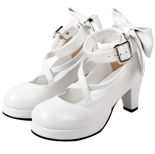 Angelic Imprint - Elegantes zapatos Lolita de princesa con lazos y tacón - varios colores y modelos