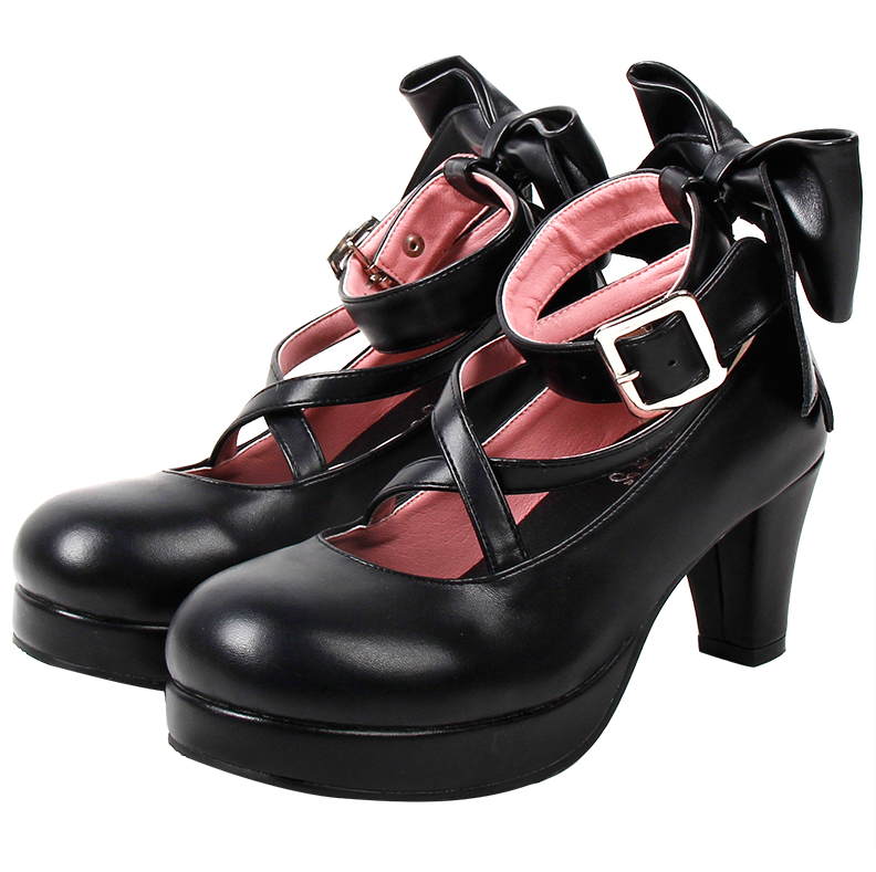 Angelic Imprint - Elegantes zapatos Lolita de princesa con lazos y tacón - varios colores y modelos