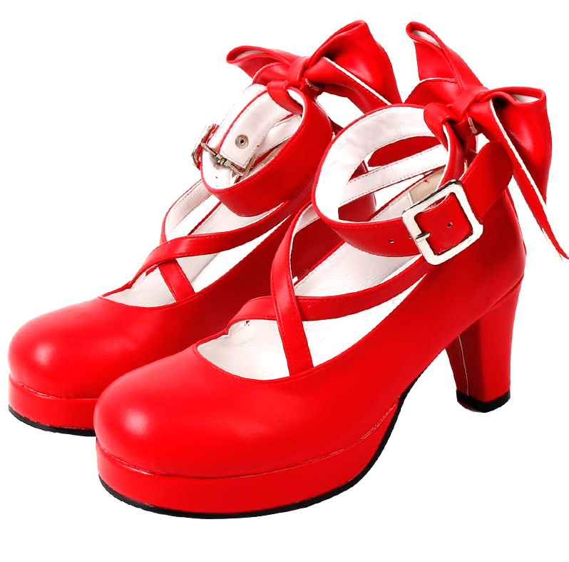 Angelic Imprint - Elegantes zapatos Lolita de princesa con lazos y tacón - varios colores y modelos