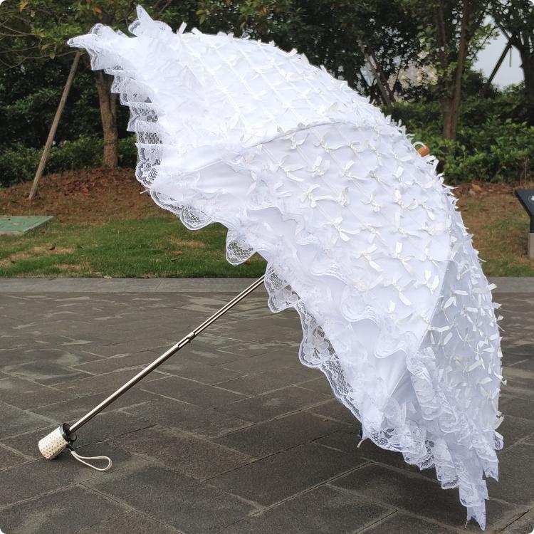 Sombrilla Lolita plegable de princesa con protección solar y lazos - varios colores y modelos