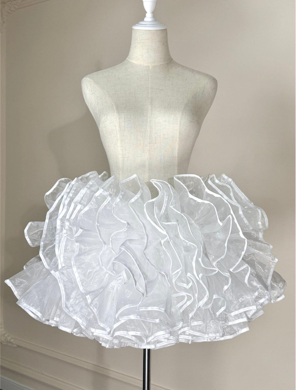 Tata Bath Puff - Enagua Lolita muy voluminosa de campana con cintura ajustable - Blanco y Rosa, varios modelos