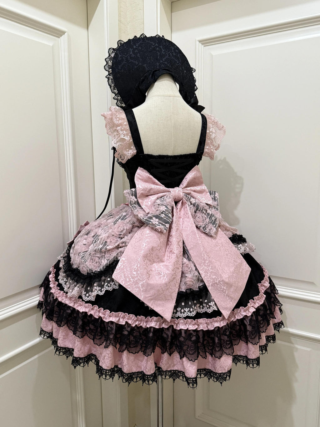 Rose Princess - Vestido JSK Lolita gótico de Halloween con rosas semitransparentes
